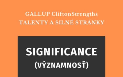 Talent SIGNIFICANCE – významnosť